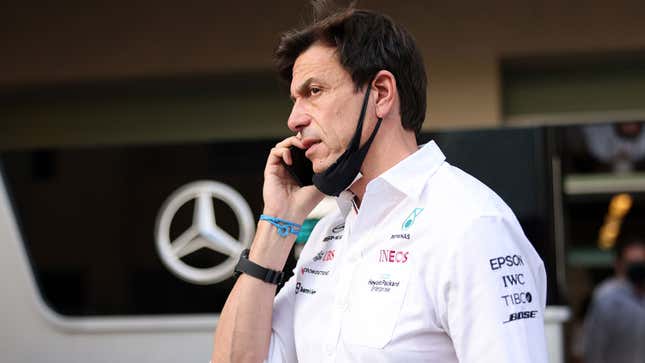 Una foto de Toto Wolff en el Gran Premio de Abu Dabi. 